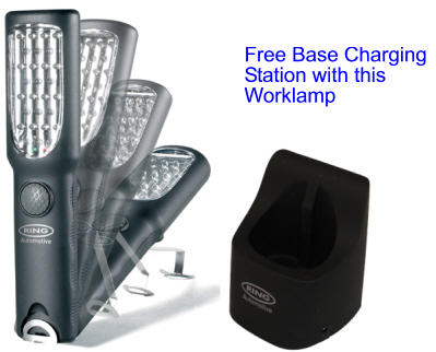 28 LED Cordless Workshop Handlamp Free Base Charger unit